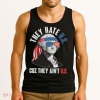 Funny They Hate U.S. Cuz They Ain't U.S. George Washington Tank Top thumb 3