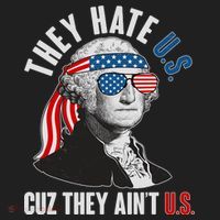 Funny They Hate U.S. Cuz They Ain't U.S. George Washington Golf Towel thumb 3