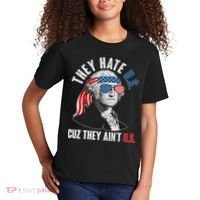 Funny They Hate U.S. Cuz They Ain't U.S. George Washington Kids T-Shirt thumb 2
