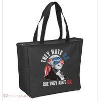 Funny They Hate U.S. Cuz They Ain't U.S. George Washington Tote Bag thumb 2