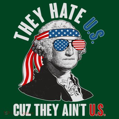 Funny They Hate U.S. Cuz They Ain't U.S. George Washington Women's Flannel Pajama Set