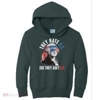 Funny They Hate U.S. Cuz They Ain't U.S. George Washington Kids Hoodie thumb 0