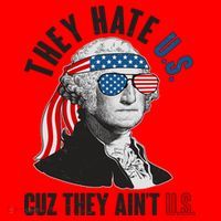Funny They Hate U.S. Cuz They Ain't U.S. George Washington Santa Hat thumb 1