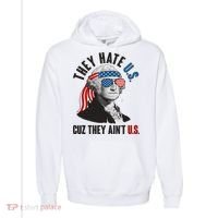 Funny They Hate U.S. Cuz They Ain't U.S. George Washington Comfort Colors Garment-Dyed Hooded Sweatshirt thumb 0