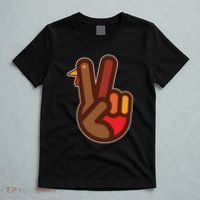 Funny Turkey Hand Thanksgiving Retro Peace Vintage T-Shirt thumb 5