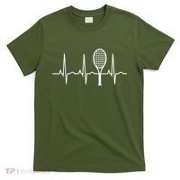 Funny Tennis Heartbeat Best Tennis Gift For Players Fans T-Shirt thumb 0