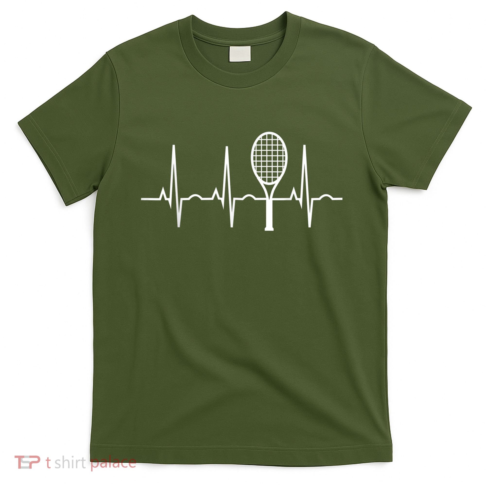 Funny Tennis Heartbeat Best Tennis Gift For Players Fans T-Shirt
