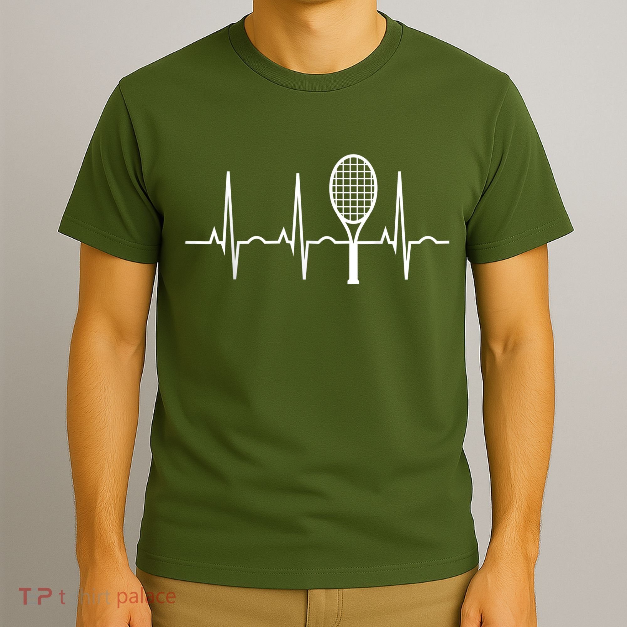 Funny Tennis Heartbeat Best Tennis Gift For Players Fans T-Shirt