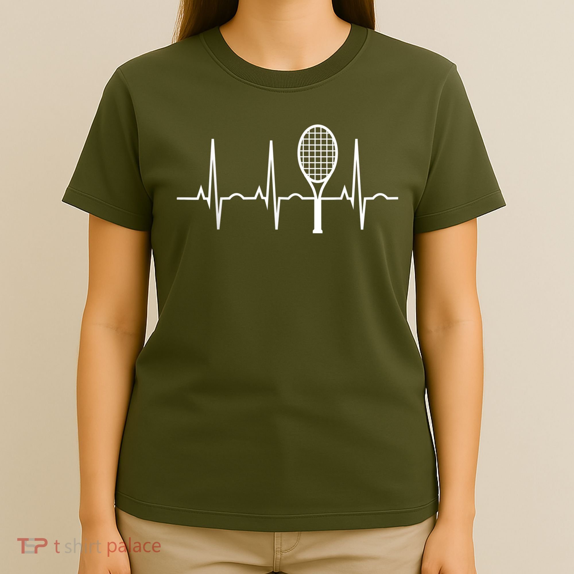 Funny Tennis Heartbeat Best Tennis Gift For Players Fans T-Shirt