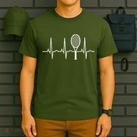 Funny Tennis Heartbeat Best Tennis Gift For Players Fans T-Shirt thumb 6