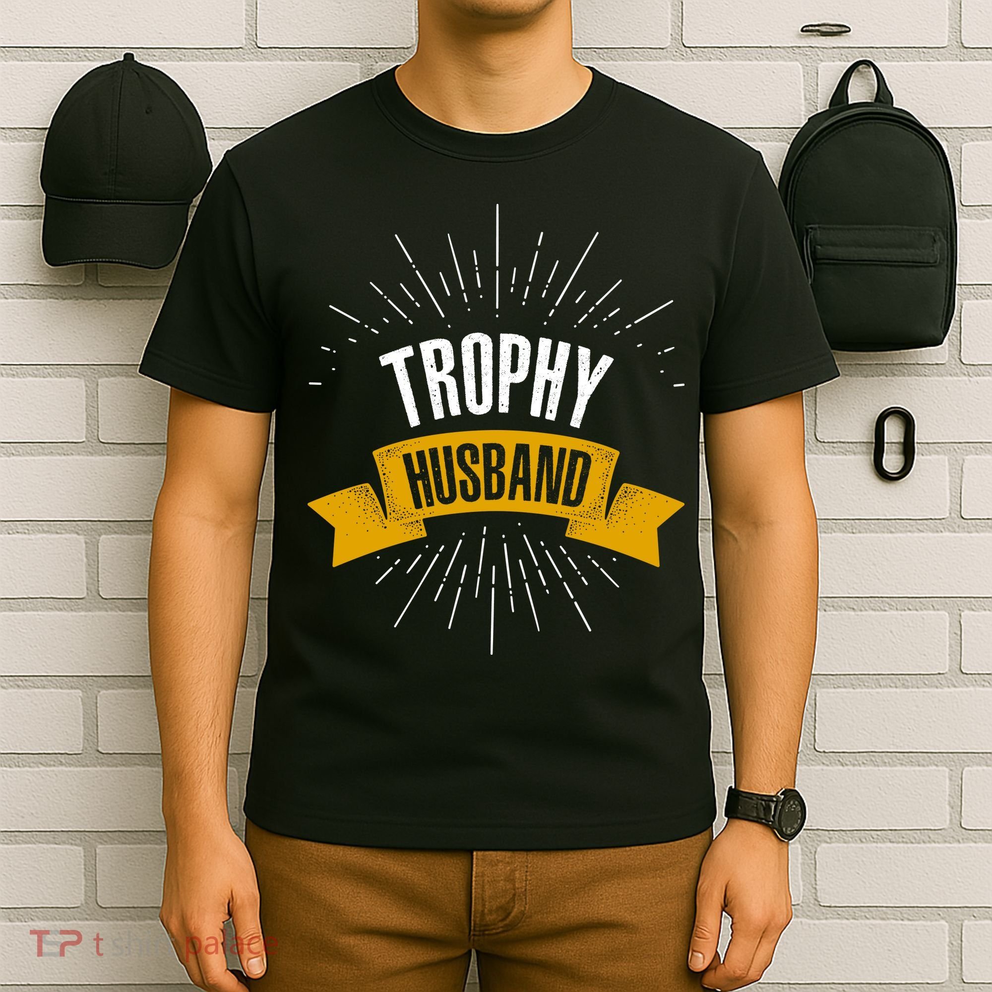 Funny Trophy Husband Wedding Anniversary T-Shirt