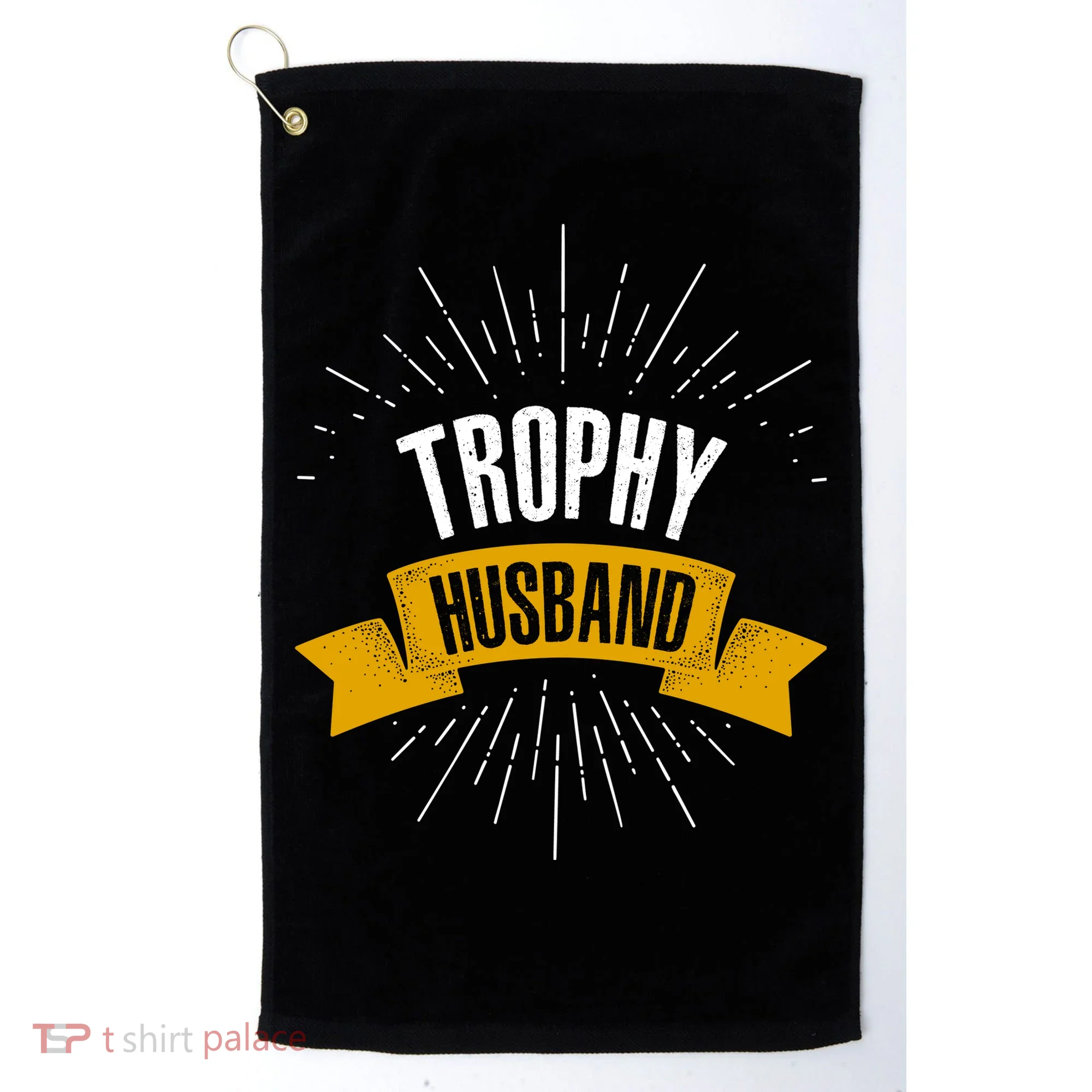 Funny Trophy Husband Wedding Anniversary Golf Towel