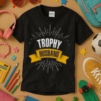 Funny Trophy Husband Wedding Anniversary Kids T-Shirt thumb 3