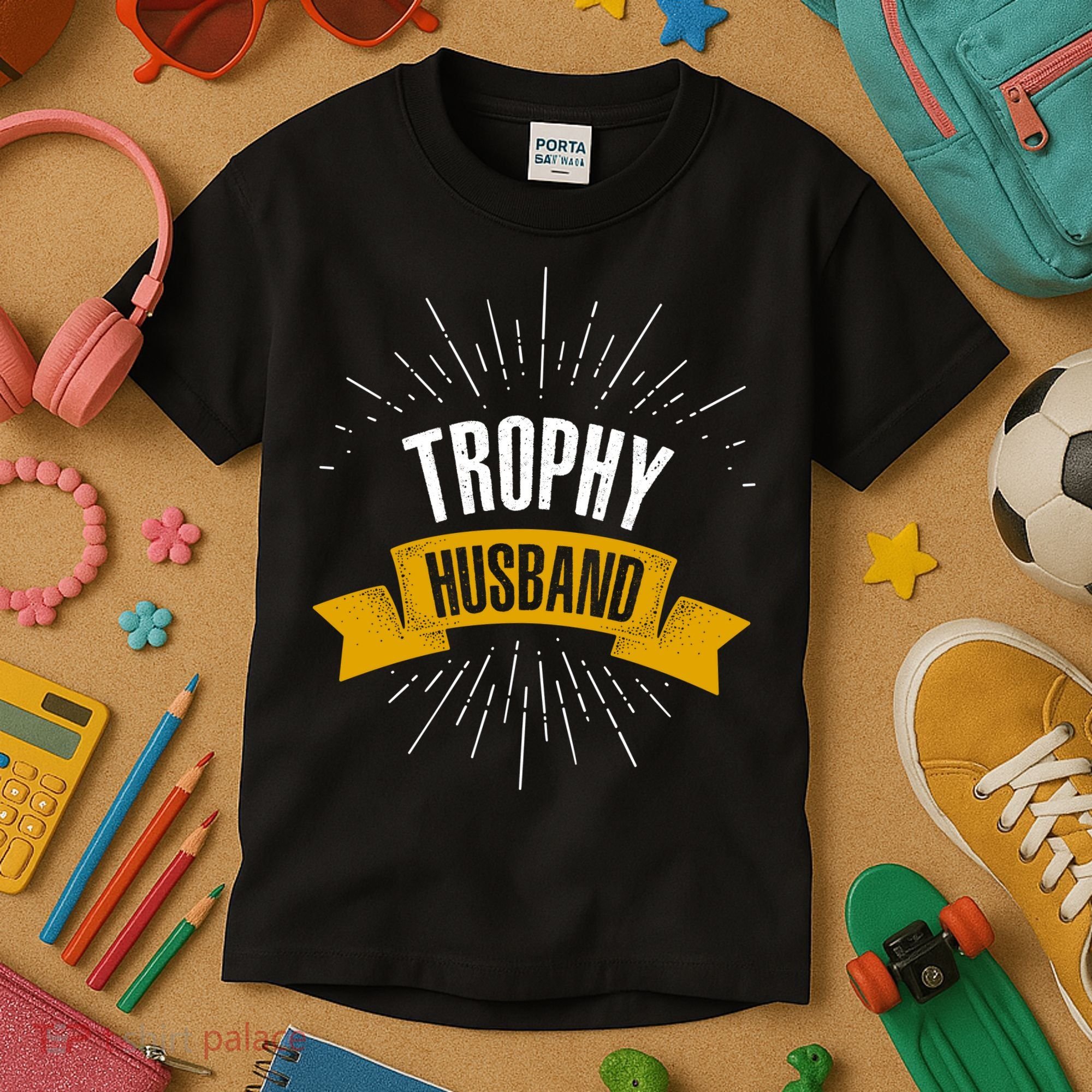 Funny Trophy Husband Wedding Anniversary Kids T-Shirt