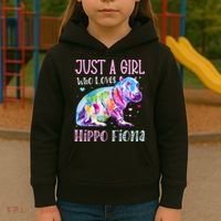 Fiona The Hippo Baby Love Hippo Fiona Kids Hoodie thumb 3