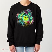 Funny Trippy Hippie Psychedelic Peace Frog Women's Sweatshirt thumb 0