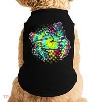 Funny Trippy Hippie Psychedelic Peace Frog Doggie Tank thumb 0