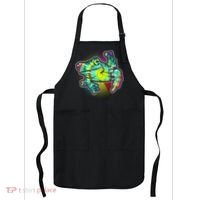 Funny Trippy Hippie Psychedelic Peace Frog Apron thumb 0