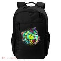 Funny Trippy Hippie Psychedelic Peace Frog Backpack thumb 0