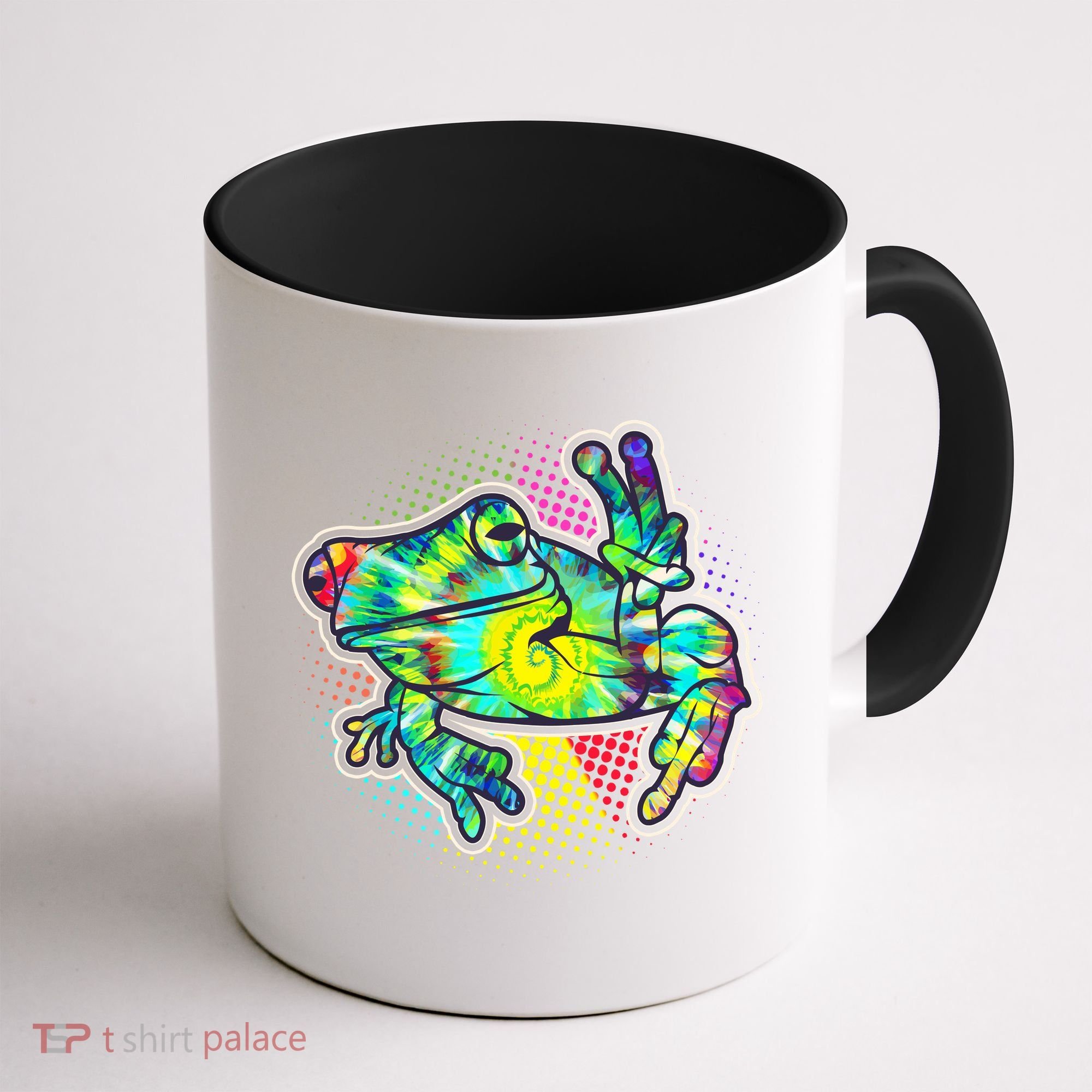Funny Trippy Hippie Psychedelic Peace Frog Coffee Mug