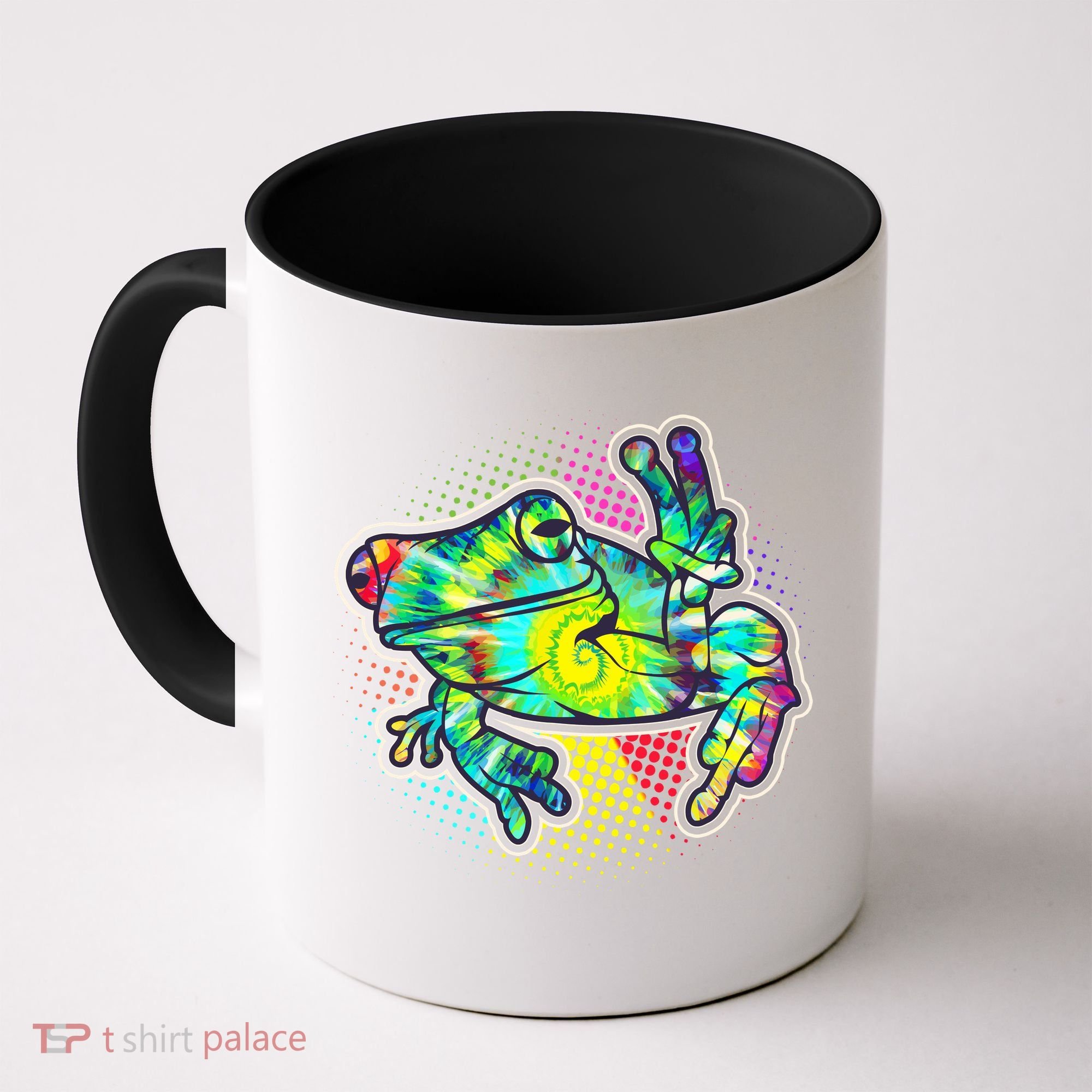 Funny Trippy Hippie Psychedelic Peace Frog Coffee Mug