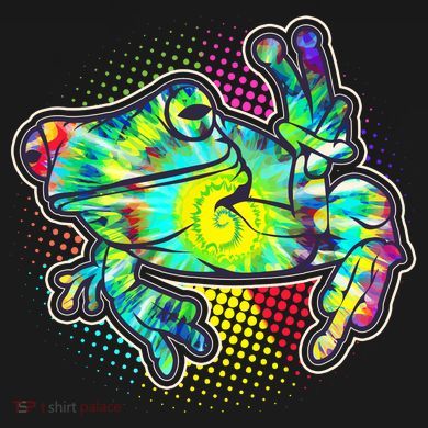 Funny Trippy Hippie Psychedelic Peace Frog Tote Bag