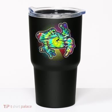 Funny Trippy Hippie Psychedelic Peace Frog Tumbler