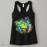 Funny Trippy Hippie Psychedelic Peace Frog Women's Tank Top thumb 3