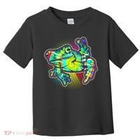 Funny Trippy Hippie Psychedelic Peace Frog Toddler T-Shirt thumb 0