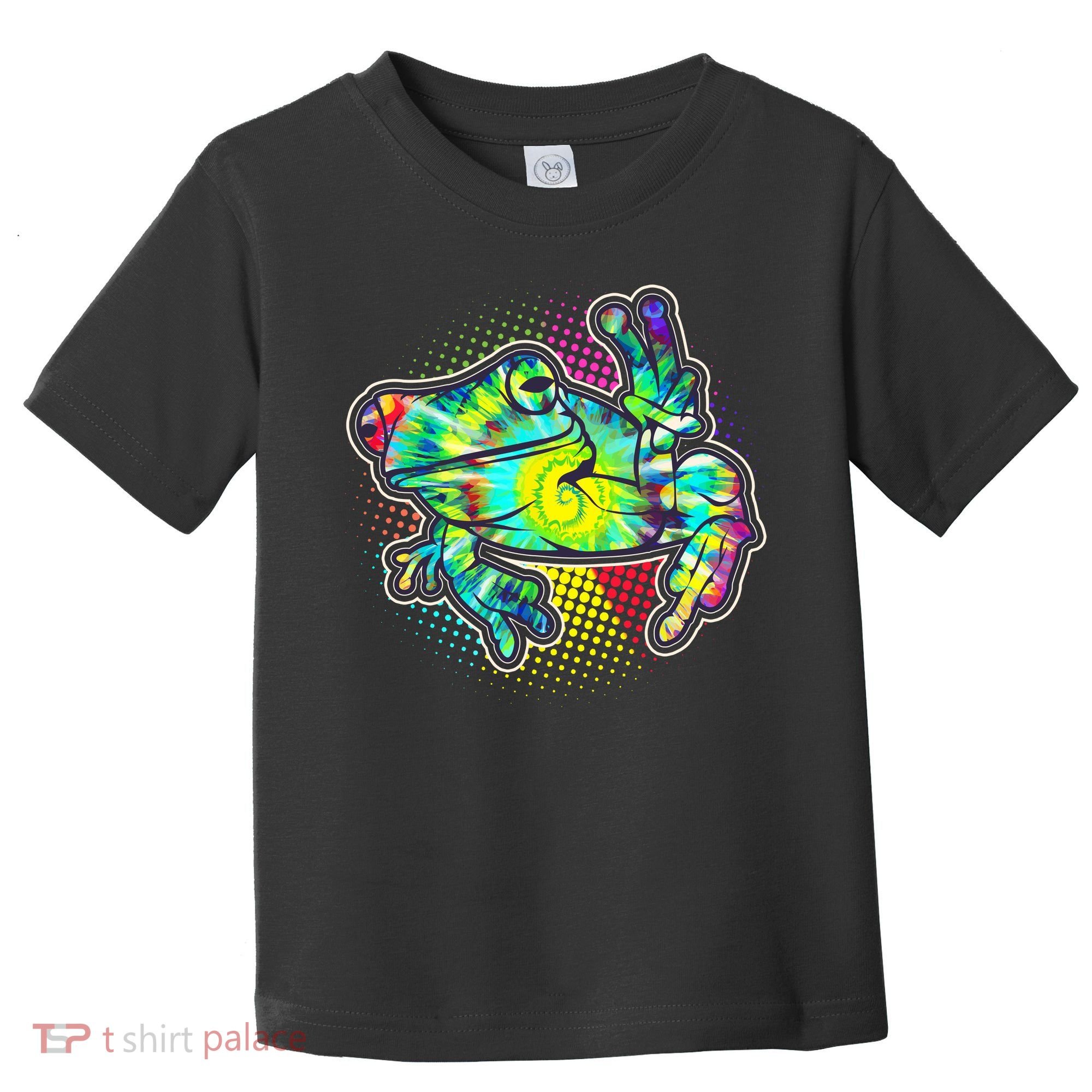 Funny Trippy Hippie Psychedelic Peace Frog Toddler T-Shirt