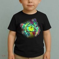 Funny Trippy Hippie Psychedelic Peace Frog Toddler T-Shirt thumb 2