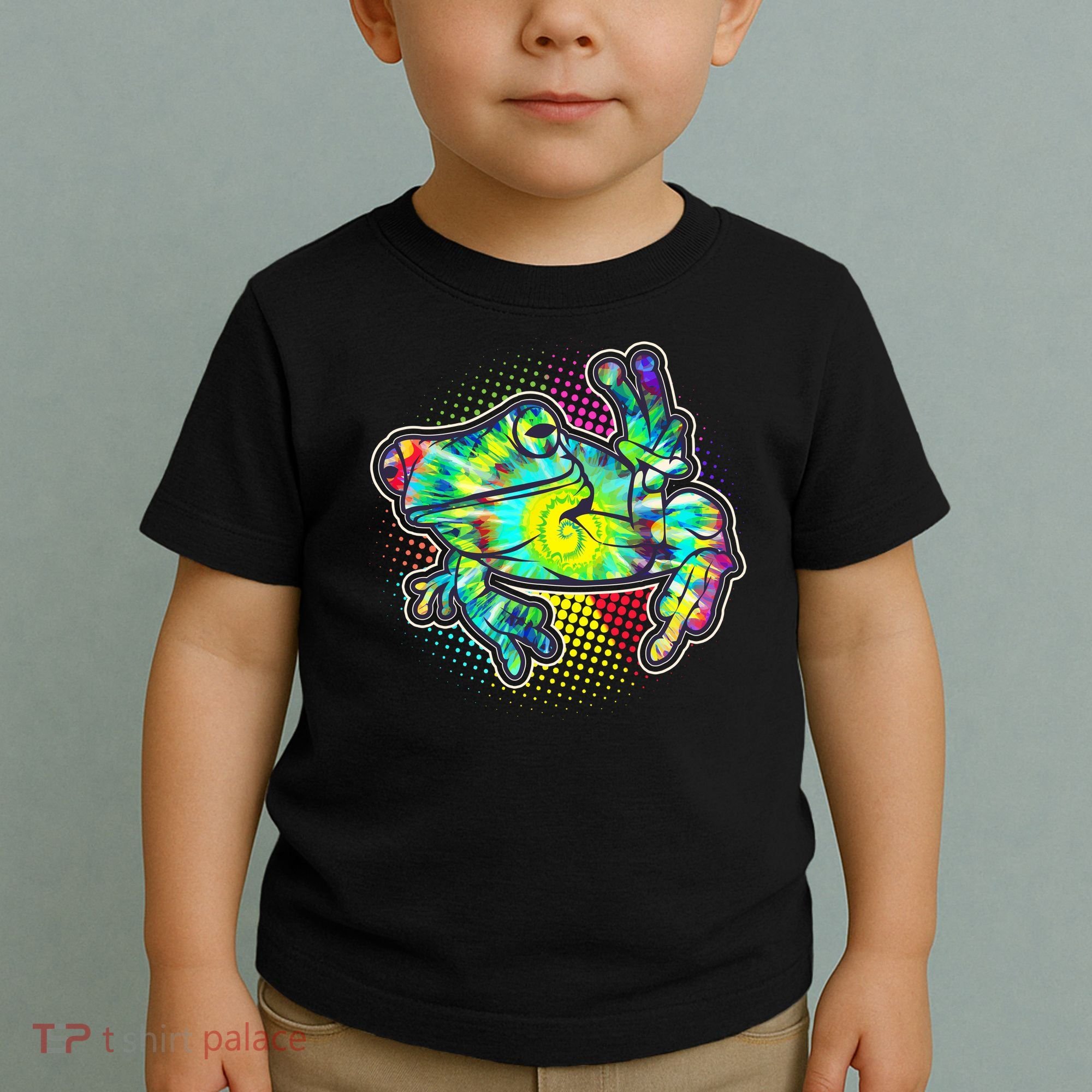 Funny Trippy Hippie Psychedelic Peace Frog Toddler T-Shirt