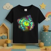 Funny Trippy Hippie Psychedelic Peace Frog Toddler T-Shirt thumb 3