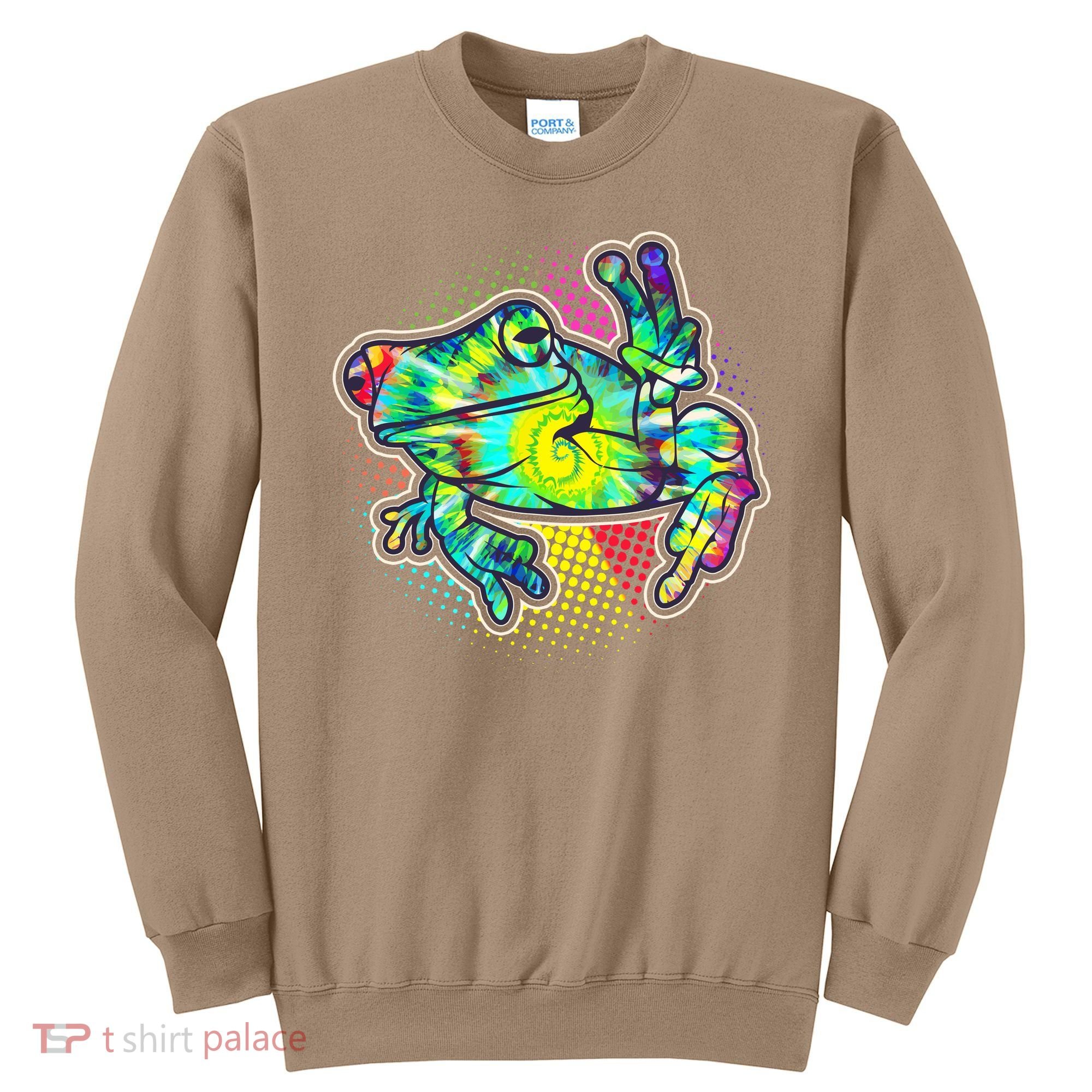 Funny Trippy Hippie Psychedelic Peace Frog Sweatshirt