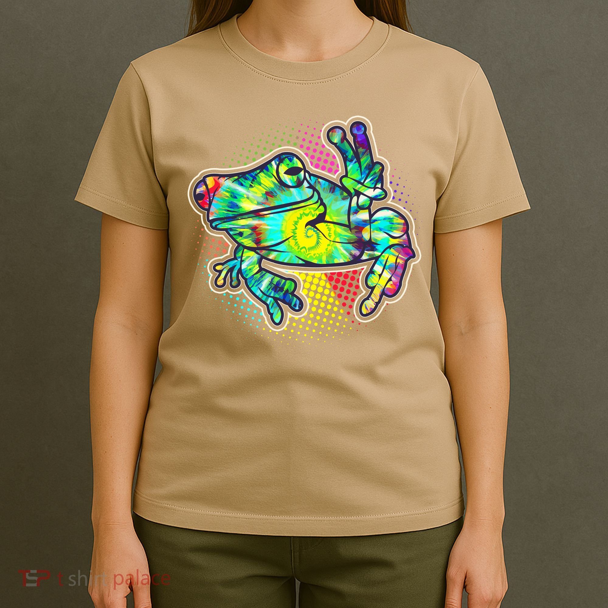 Funny Trippy Hippie Psychedelic Peace Frog T-Shirt