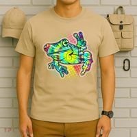 Funny Trippy Hippie Psychedelic Peace Frog T-Shirt thumb 6