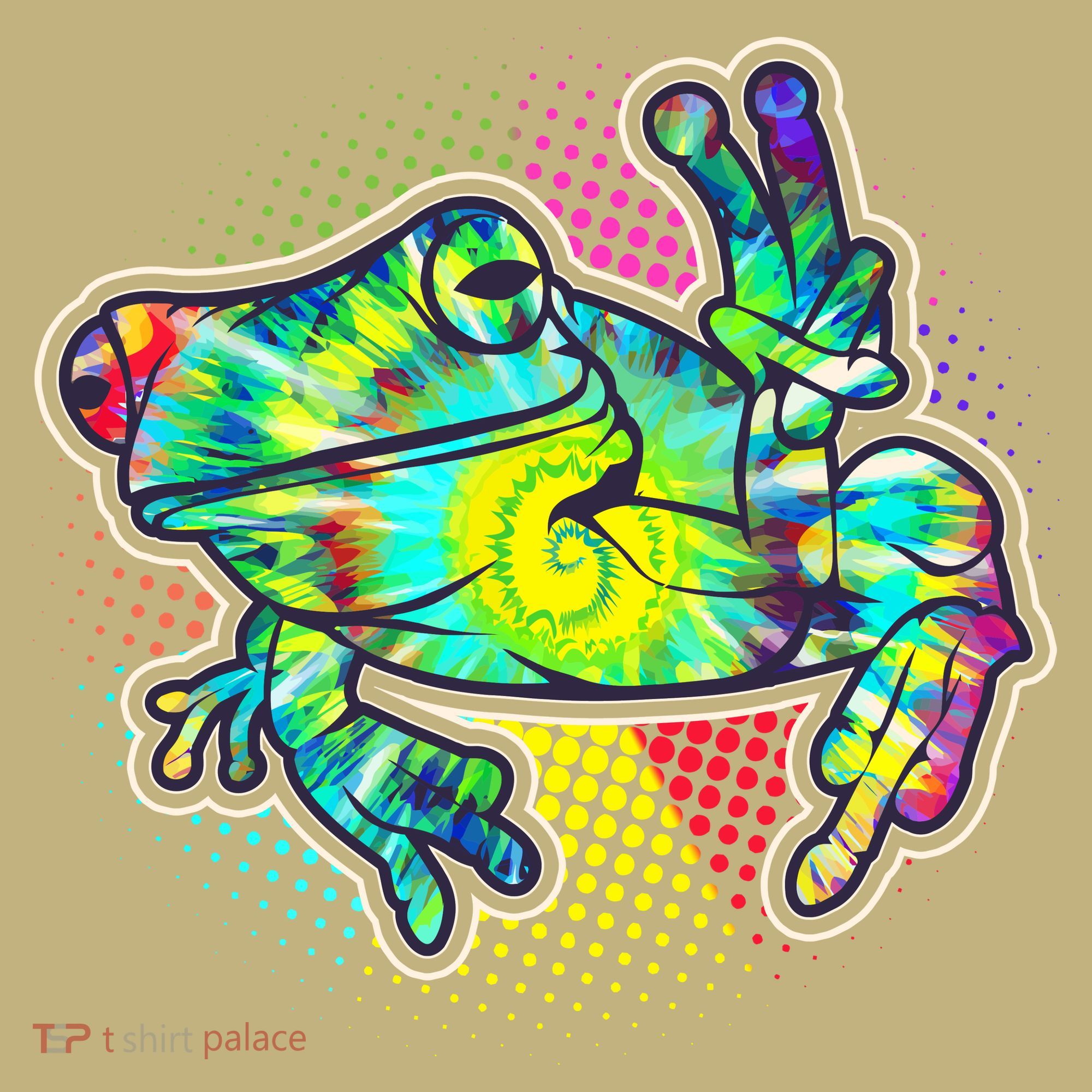 Funny Trippy Hippie Psychedelic Peace Frog Mousepad