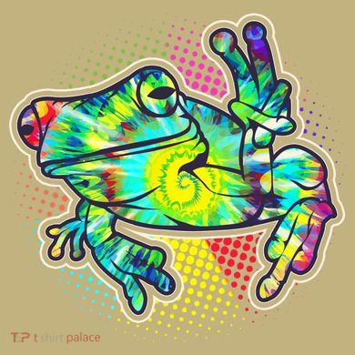 Funny Trippy Hippie Psychedelic Peace Frog Kids T-Shirt