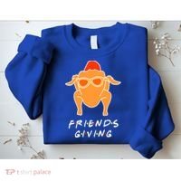 Funny Turkey Happy Friendsgiving Gift For Friends Cute Gift Sweatshirt thumb 2