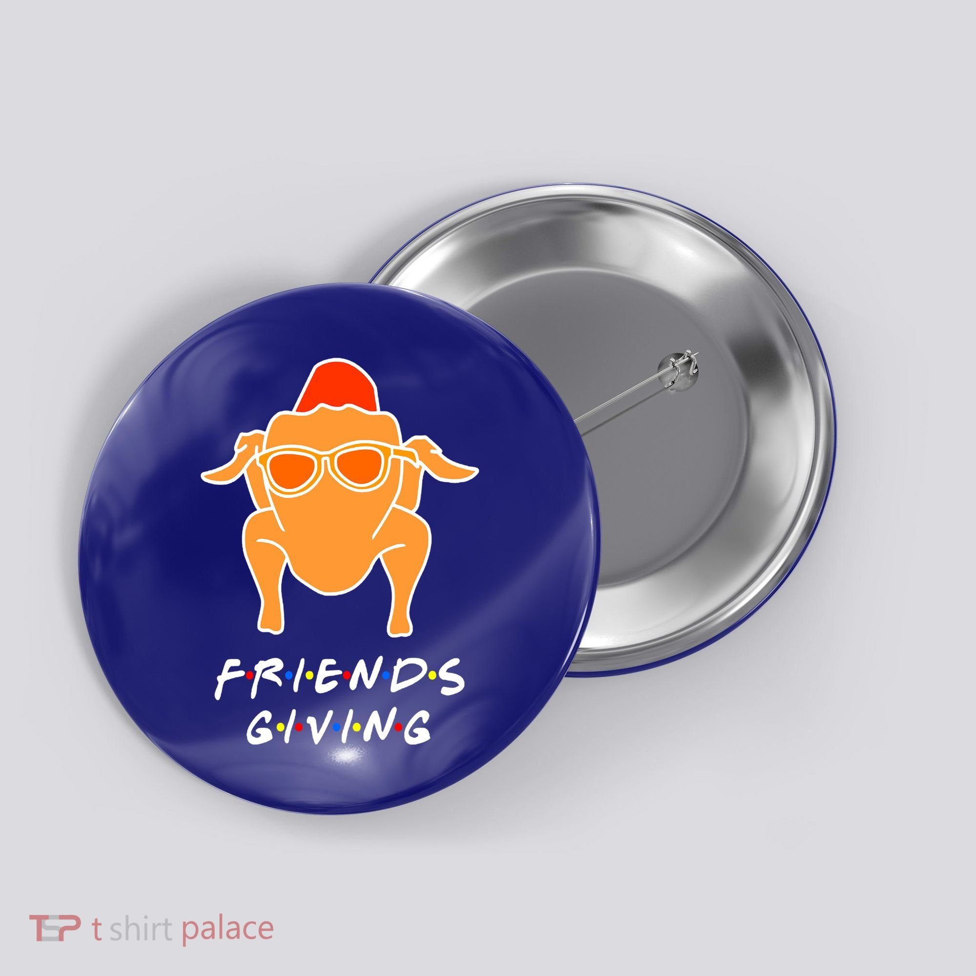 Funny Turkey Happy Friendsgiving Gift For Friends Cute Gift Button