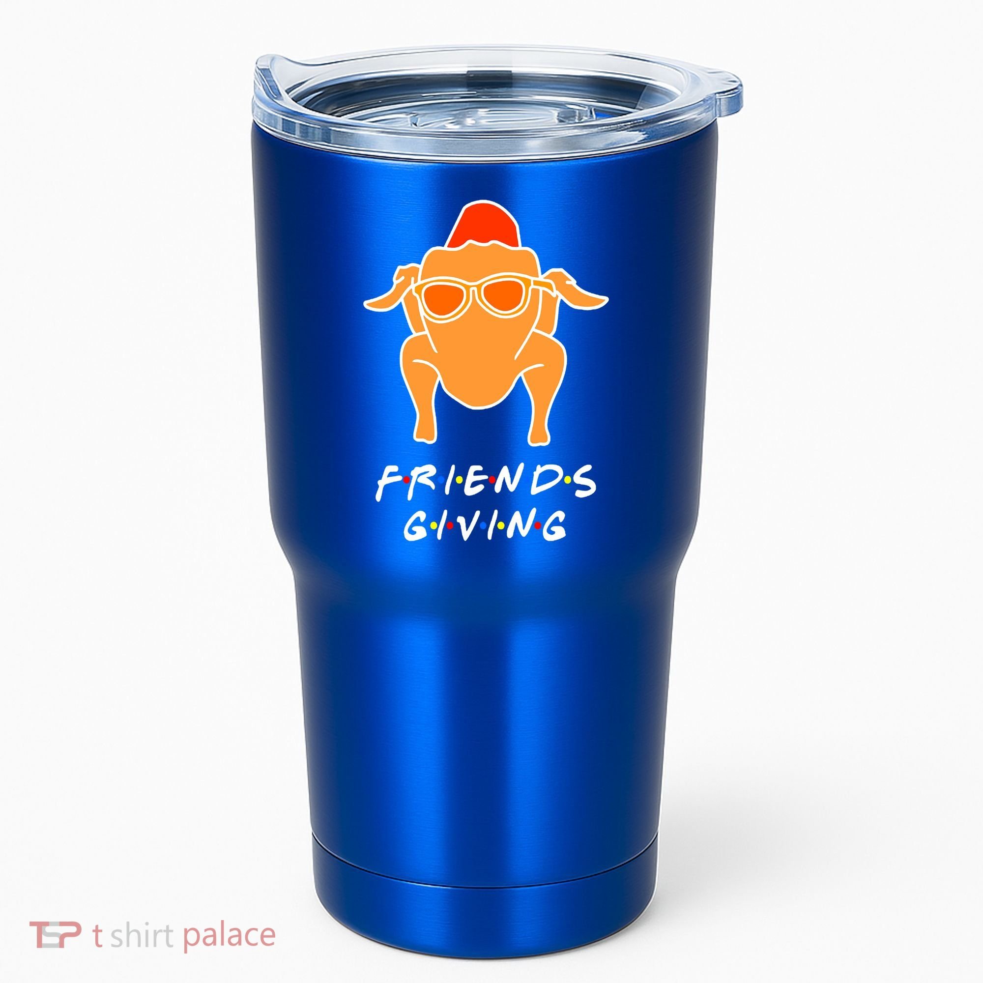 Funny Turkey Happy Friendsgiving Gift For Friends Cute Gift Tumbler