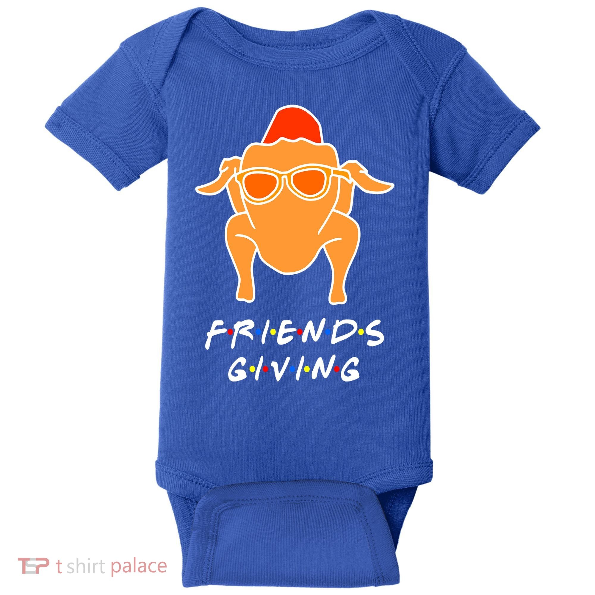 Funny Turkey Happy Friendsgiving Gift For Friends Cute Gift Baby Bodysuit