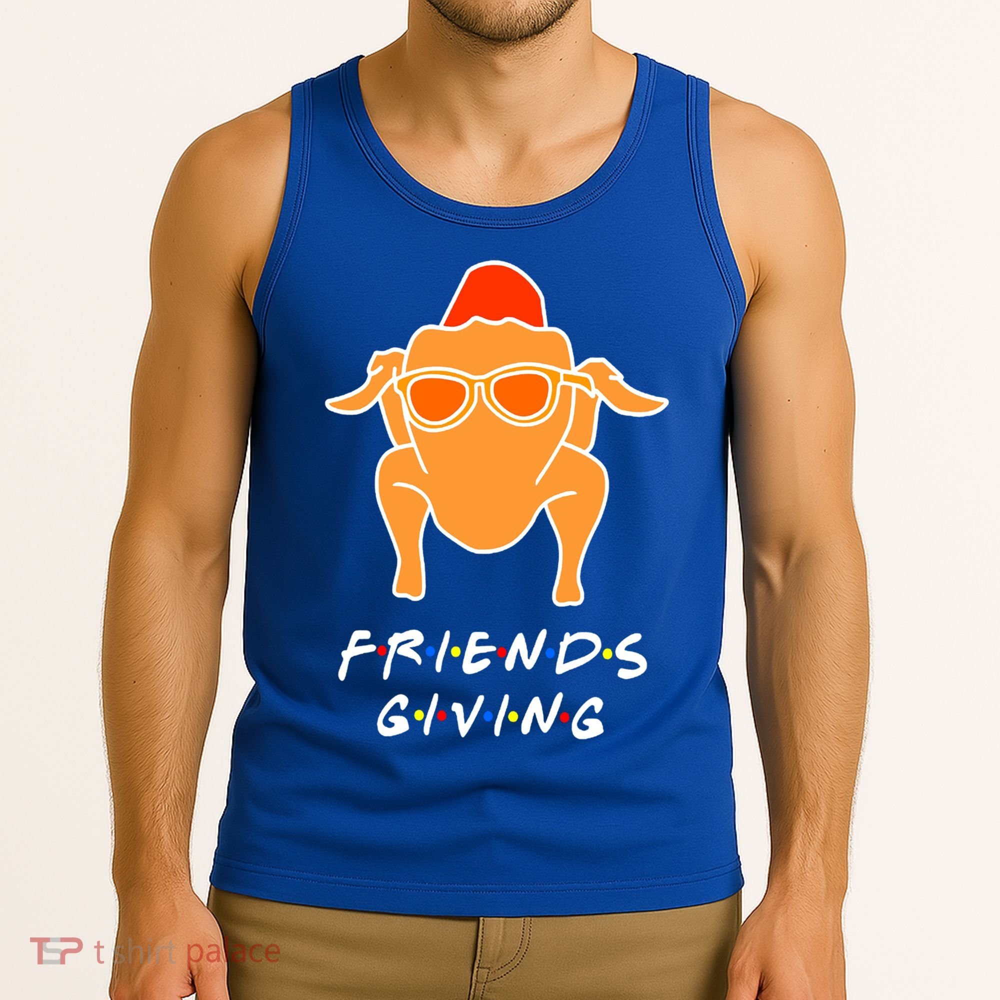 Funny Turkey Happy Friendsgiving Gift For Friends Cute Gift Tank Top