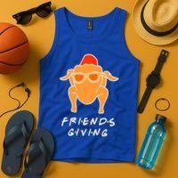 Funny Turkey Happy Friendsgiving Gift For Friends Cute Gift Tank Top thumb 4