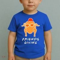 Funny Turkey Happy Friendsgiving Gift For Friends Cute Gift Toddler T-Shirt thumb 2