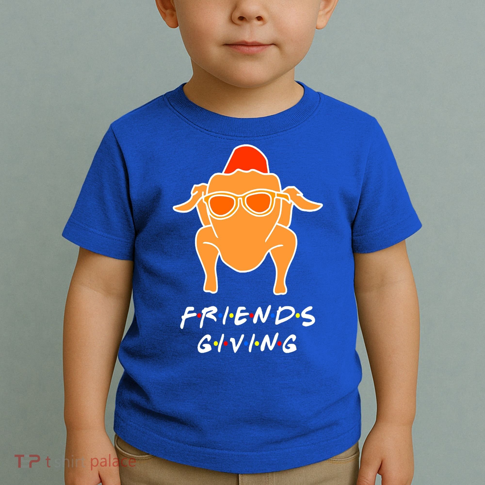 Funny Turkey Happy Friendsgiving Gift For Friends Cute Gift Toddler T-Shirt