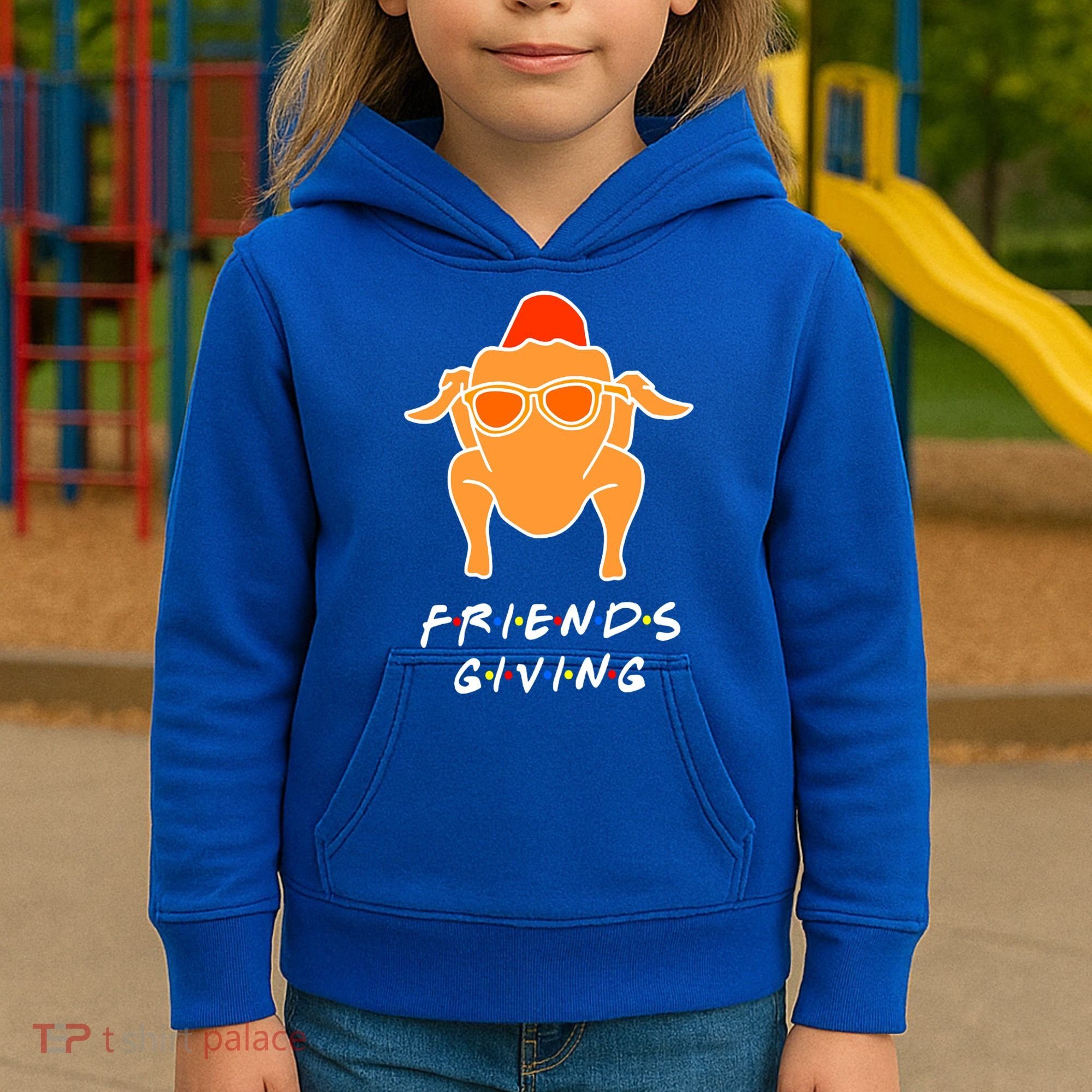 Funny Turkey Happy Friendsgiving Gift For Friends Cute Gift Kids Hoodie
