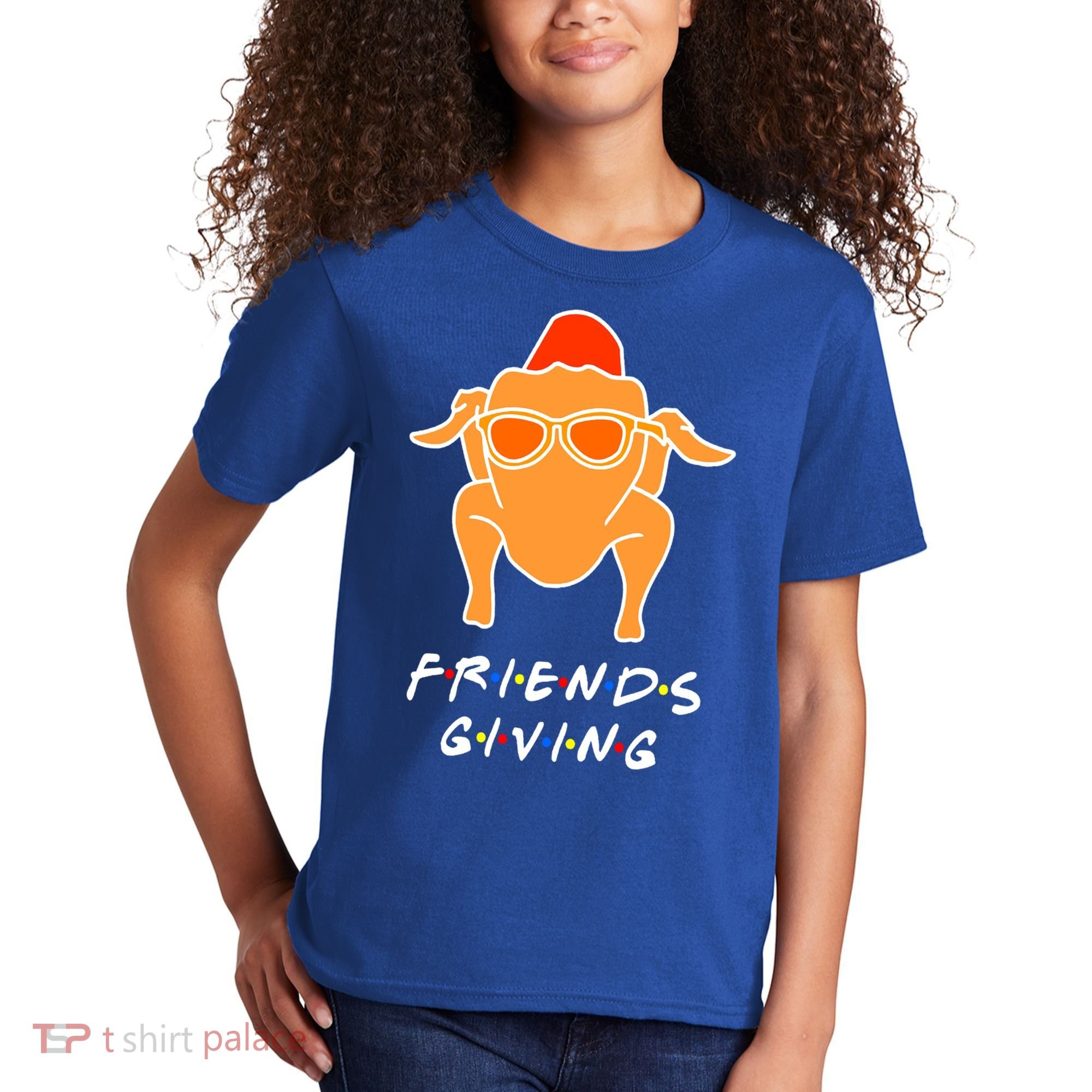 Funny Turkey Happy Friendsgiving Gift For Friends Cute Gift Kids T-Shirt