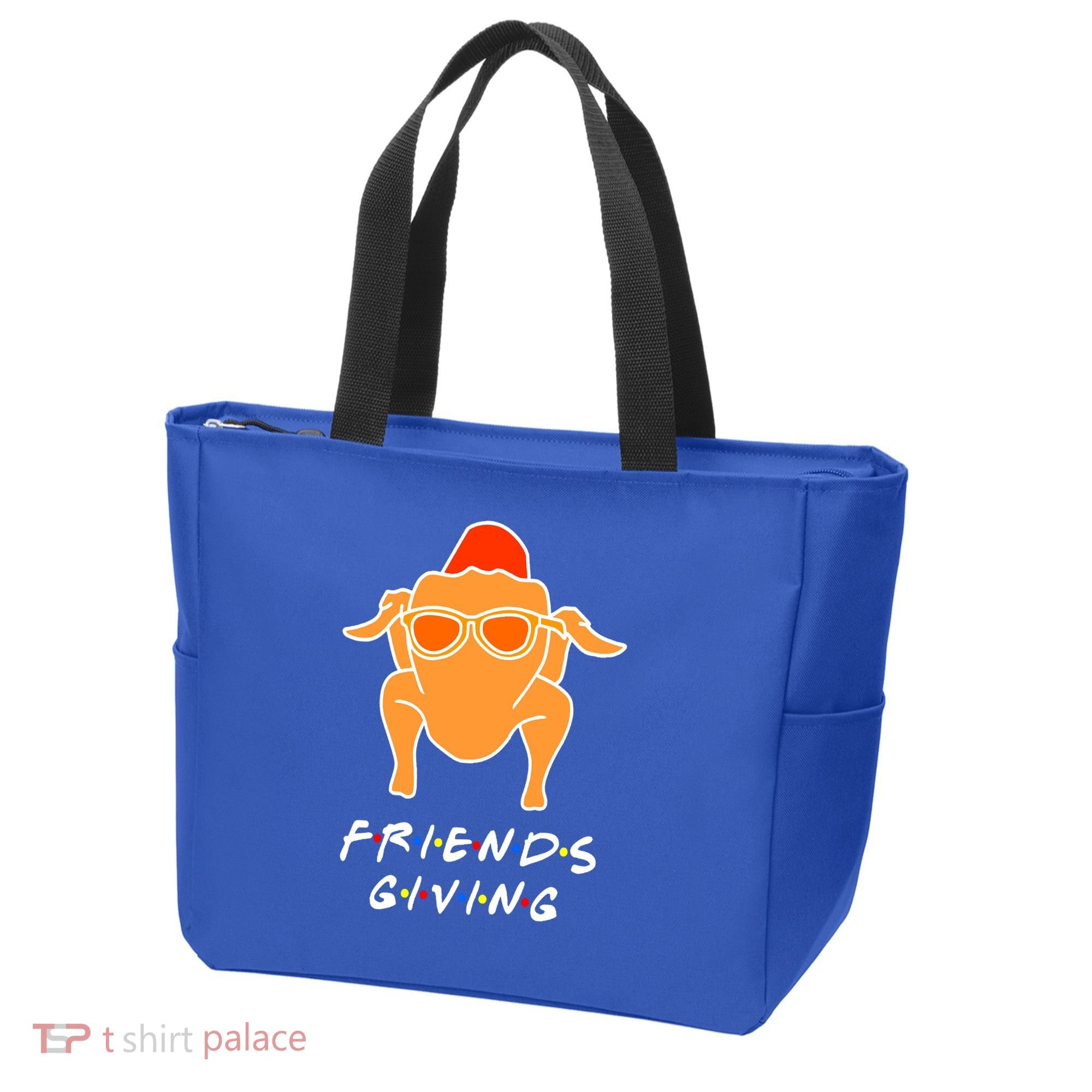 Funny Turkey Happy Friendsgiving Gift For Friends Cute Gift Tote Bag