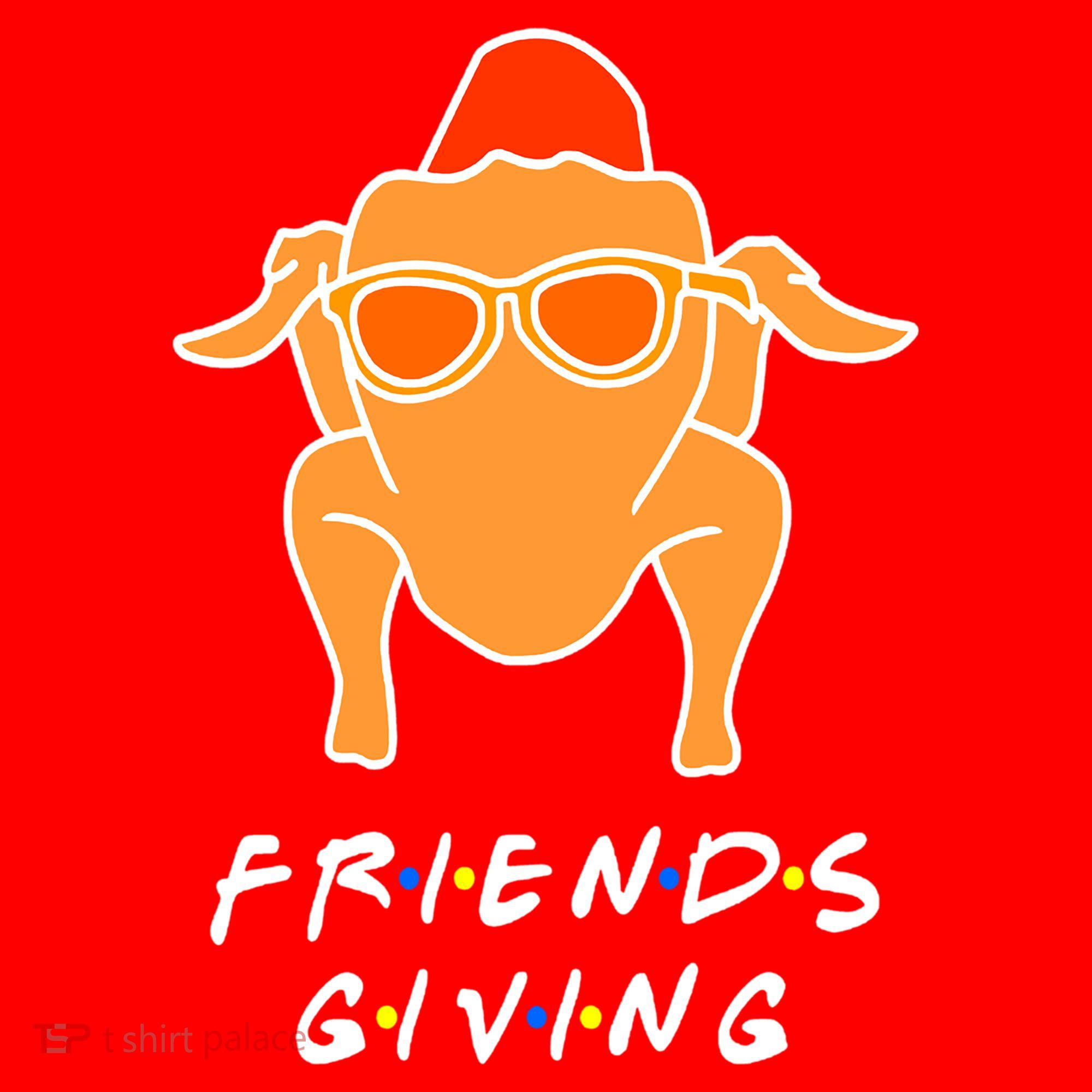 Funny Turkey Happy Friendsgiving Gift For Friends Cute Gift Santa Hat